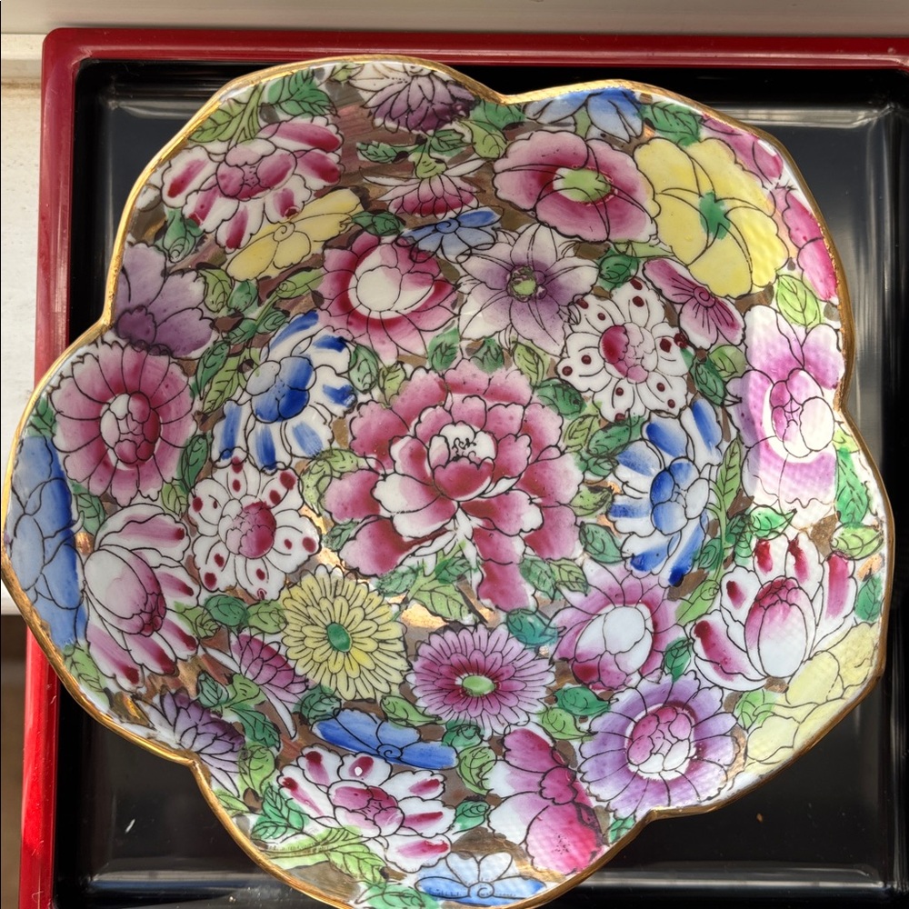 Vintage Chinese bowl Floral Multicolor Decorative Porcelain Bowl - Brand